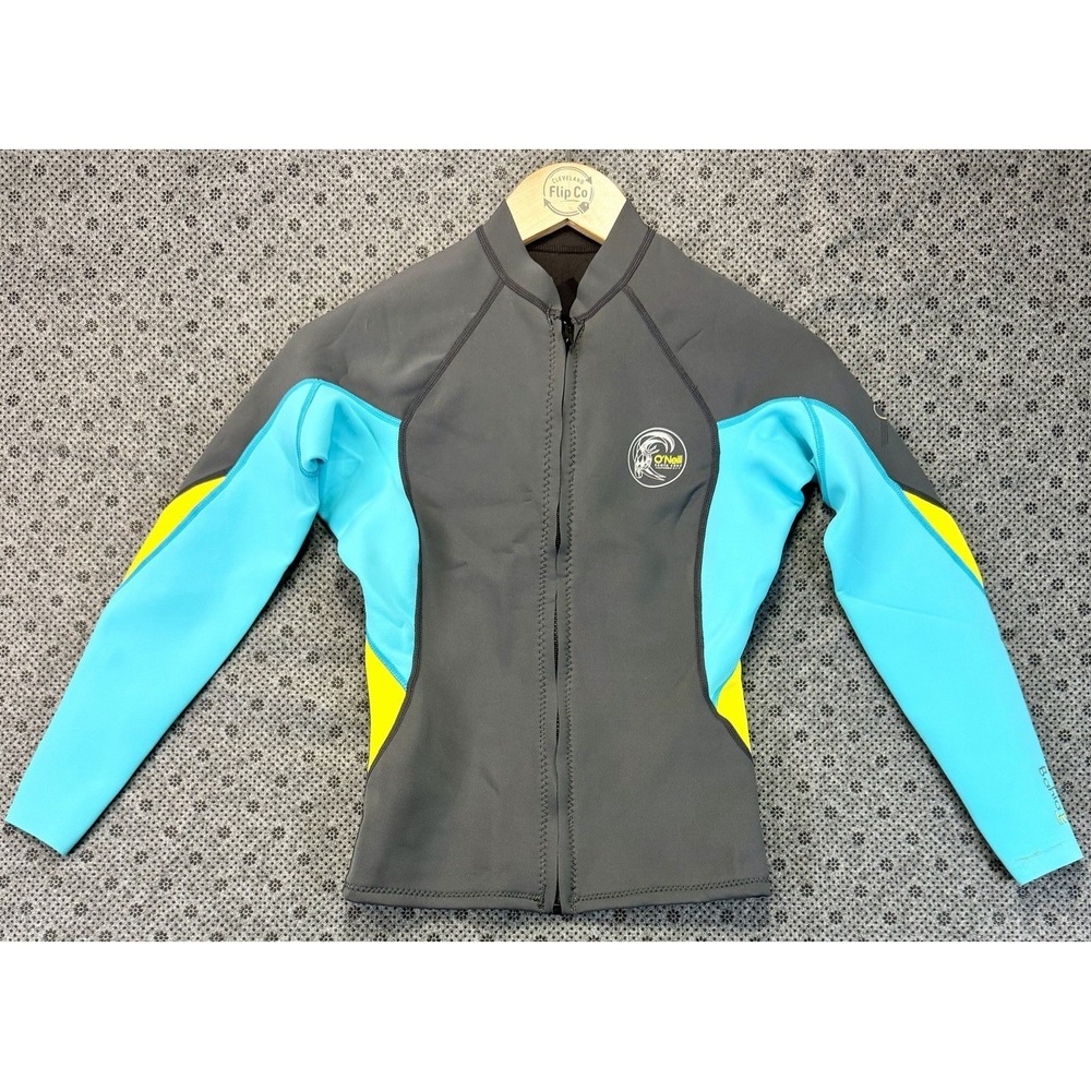 O'Neill Wetsuit Top Women's 8 Bahia 1mm Long Sleeve Rash Guard 1/2 Zip - Picture 1 of 13